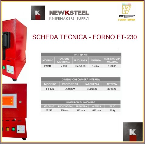 SCHEDA TECNICA FORNI FT-230